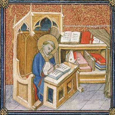 Saint Augustin; Livre de prières de Clément VII Avignon, vers 1378-1383 Avignon, Bibl. mun., ms. 6733, f. 55 